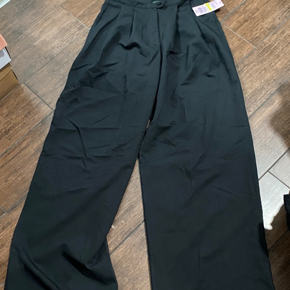 Wild Fable Womens Black Wide-Leg Dress Pants